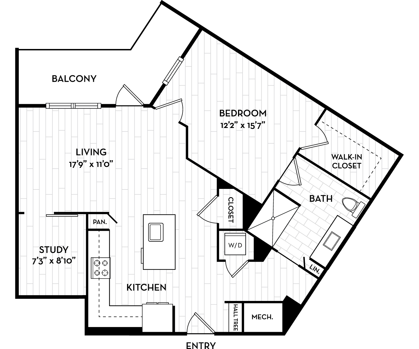 Pet Friendly Apartments in Tampa, FL - The Residence Peninsula - Windward Floor Plan