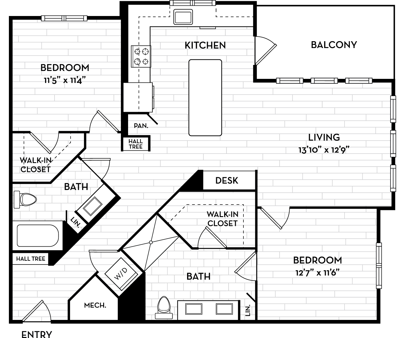 Old Tampa Bay Apartments for Rent - The Residence Peninsula - Navigator Floor Plan