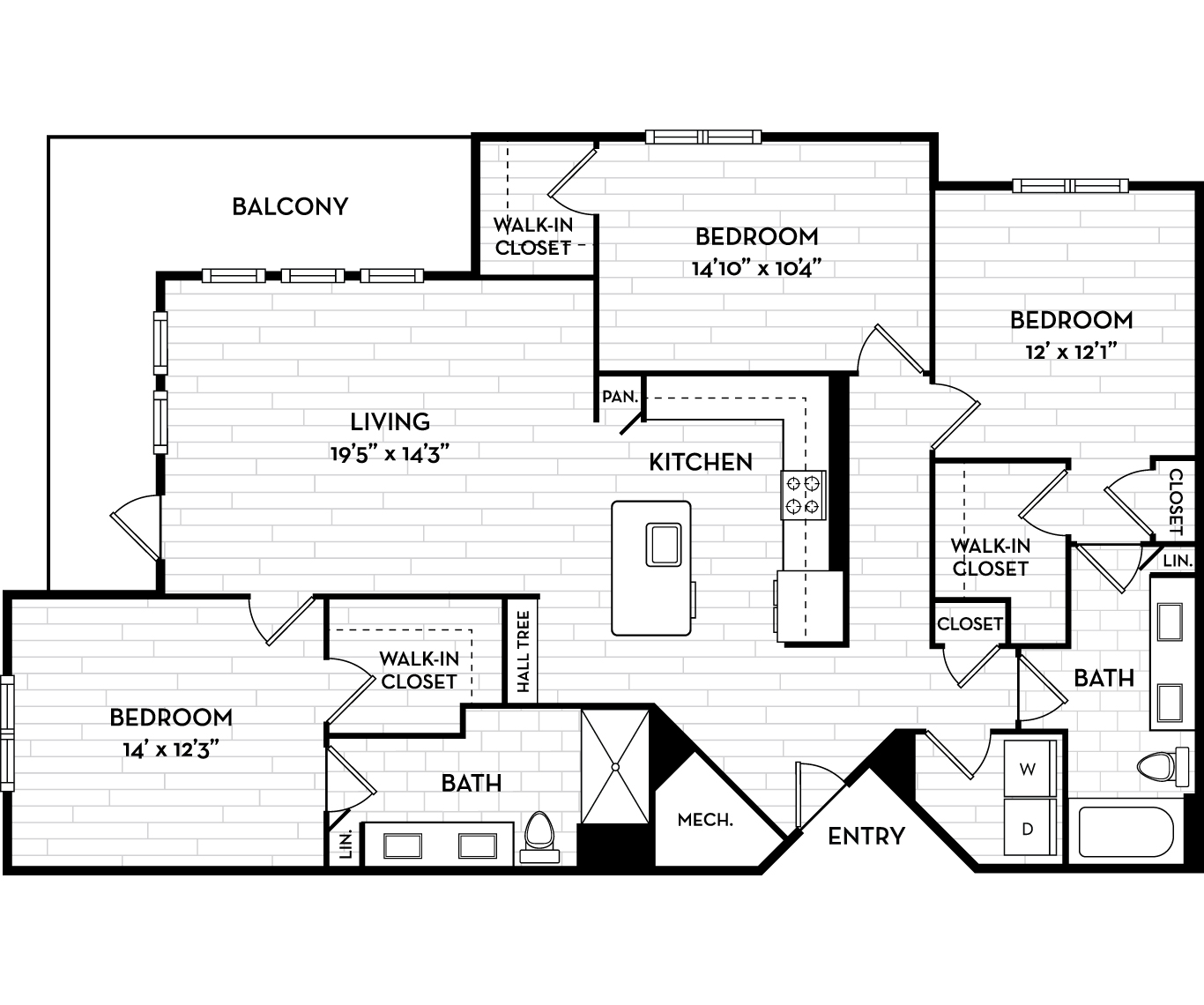 Apartments near Westshore Marina District - The Residence Peninsula - Odyssey Floor Plan