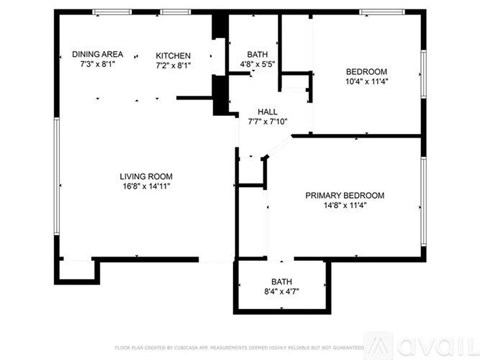 A floor plan of a house with labeled rooms and their dimensions.