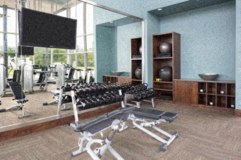 Fitness and training center at The Icon at Ross in Dallas, TX - Photo Gallery 12