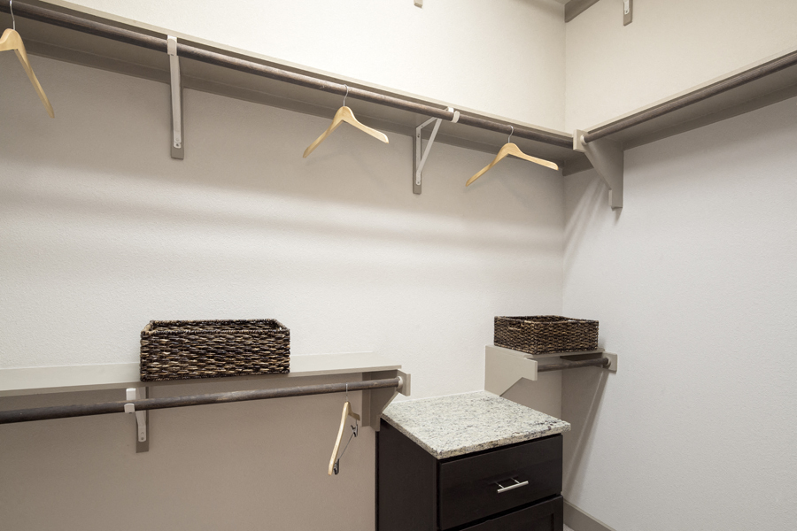 Walk-in closets at The Icon at Ross in Dallas, TX