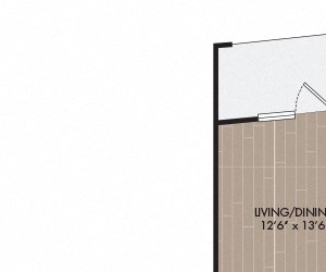 A21 Floor Plan Strata Apartments - Dallas, TX - A21 floor plan 1001 Sq Ft