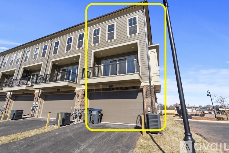A building with a yellow square around it.