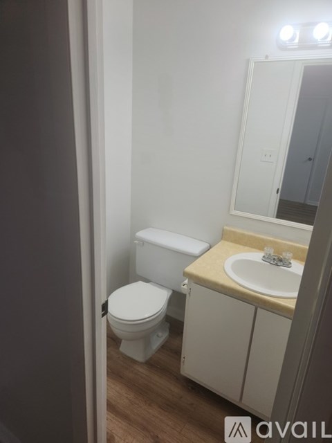 A small white toilet sits next to a sink in a small bathroom.