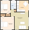 Two Bedroom One Bath