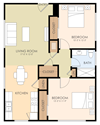 Two Bedroom One Bath