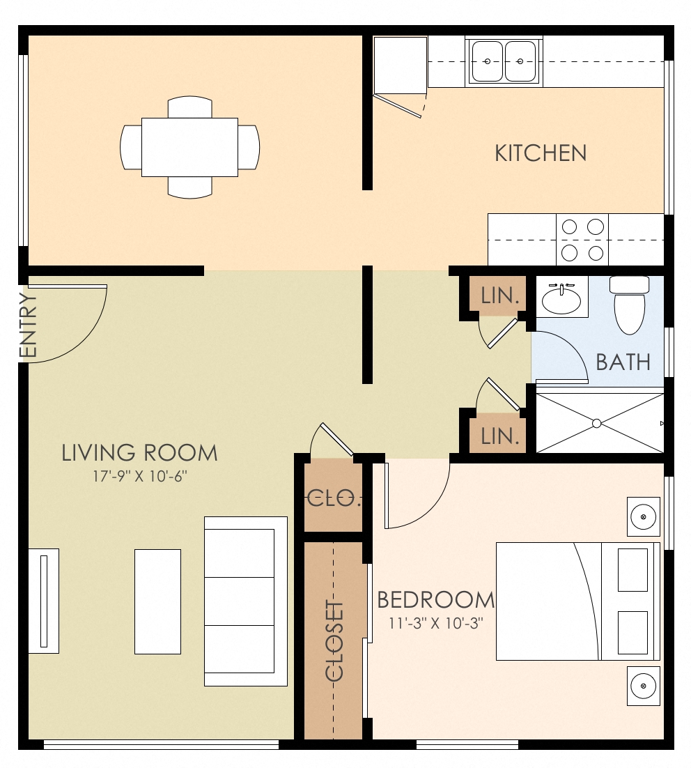 One Bedroom One Bath