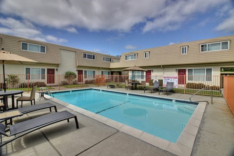 pool lounge at St. Croix, Mountain View, CA