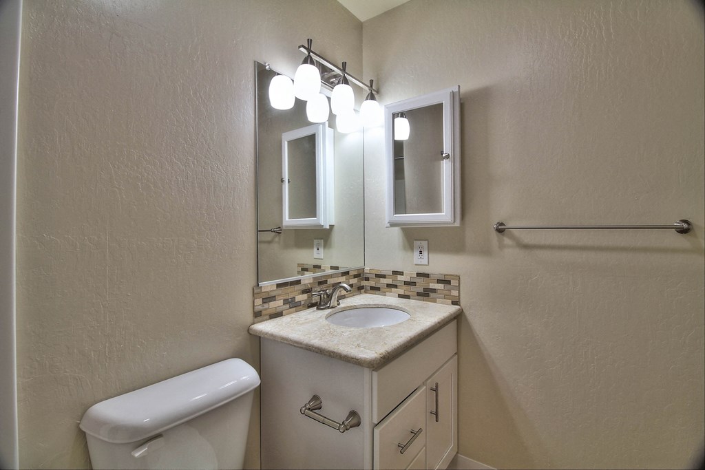 Bathroom with Vanity Lights at Sunnyvale Town Center, Sunnyvale, 94086