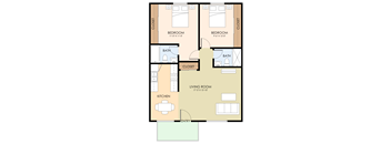 2 Bed 2 Bath Floor Plan at Sunnyvale Town Center, Sunnyvale