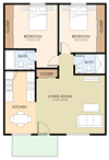 2 Bed 2 Bath Floor Plan 2 Bed 2 Bath Floor Plan at Sunnyvale Town Center, Sunnyvale