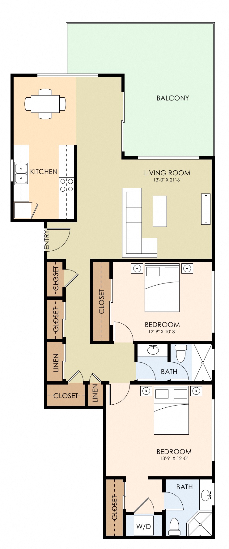 Two Bedroom Two Bath