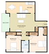 Two Bedroom One Bath