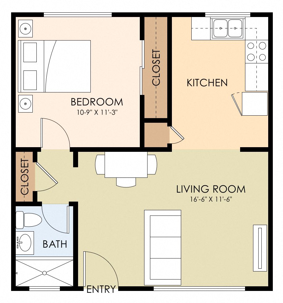 One Bedroom One Bath