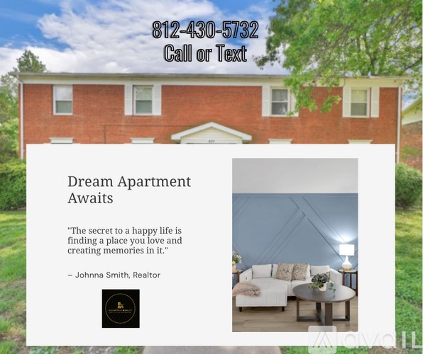 A real estate advertisement for a dream apartment with a quote from a realtor.