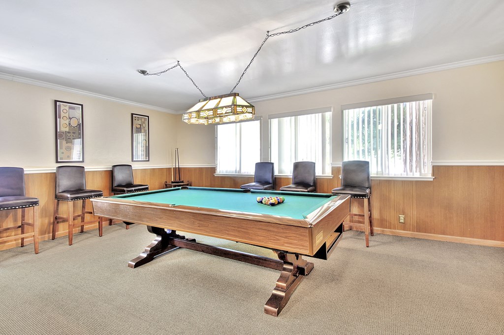 Billiards Table In Clubhouse at Laurel Grove, Menlo Park, CA