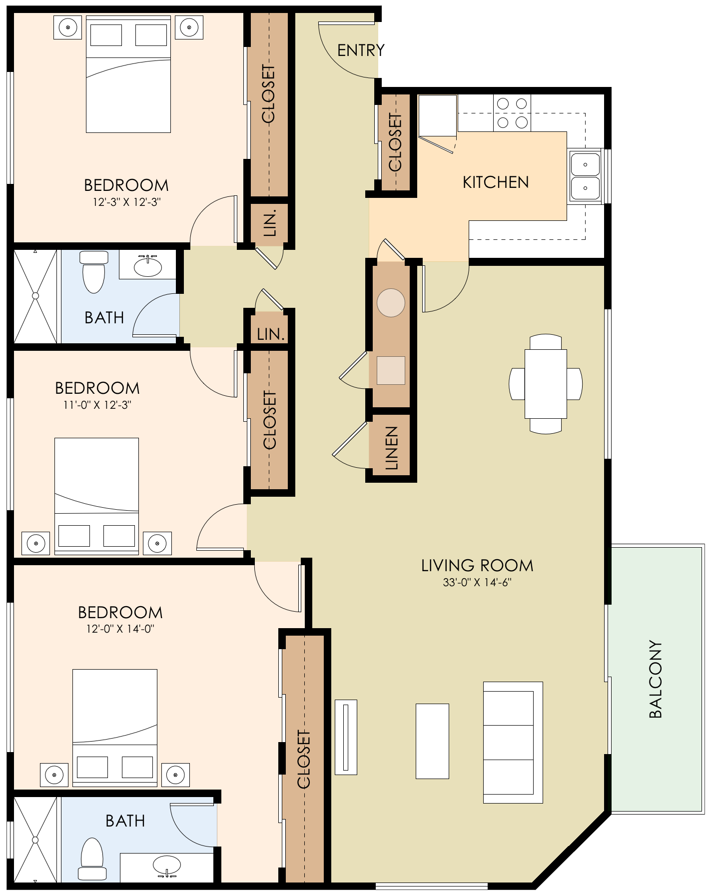 Floor Plans of Laurel Grove in Menlo Park, CA