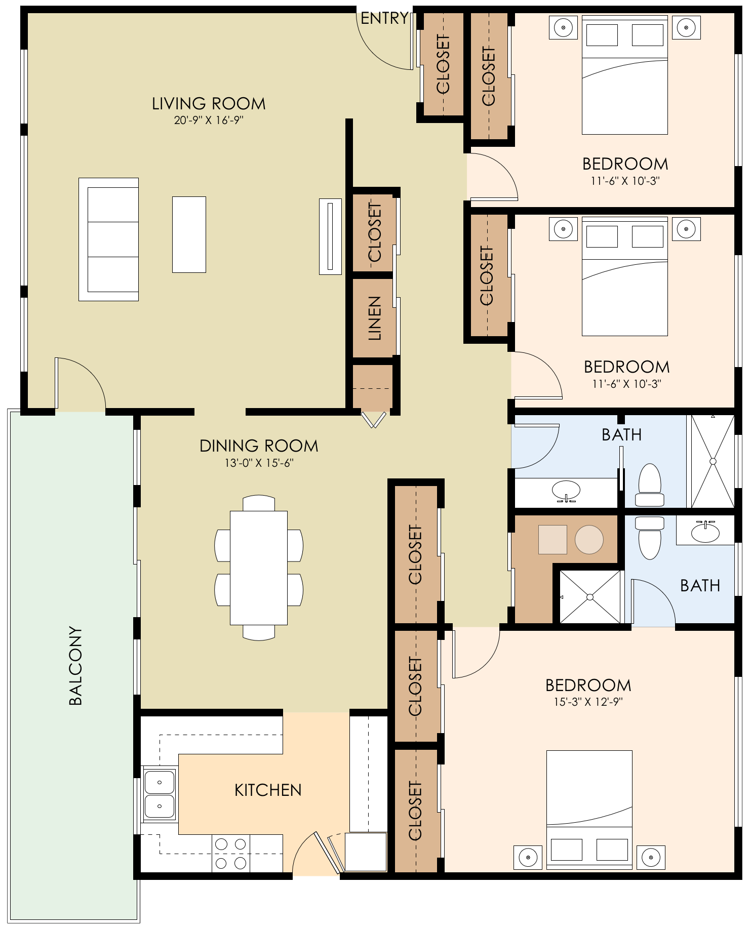 Floor Plans of Laurel Grove in Menlo Park, CA