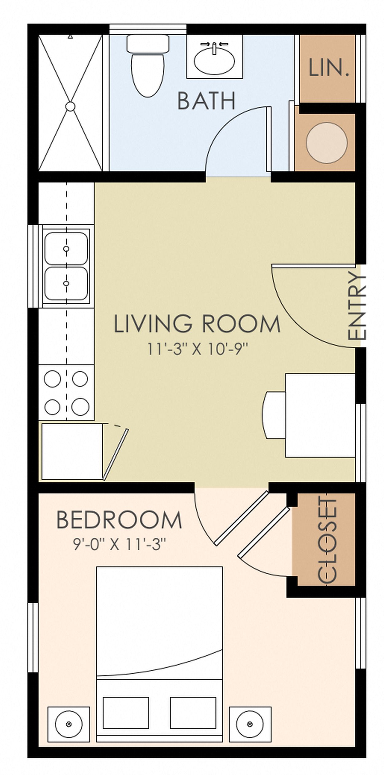One Bedroom One Bath