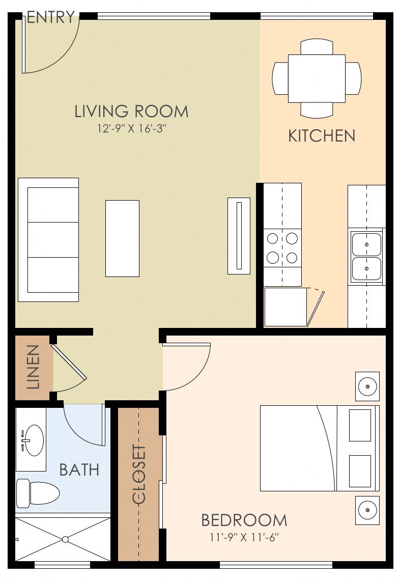 One Bedroom One Bath