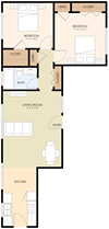 Two Bedroom One Bathroom