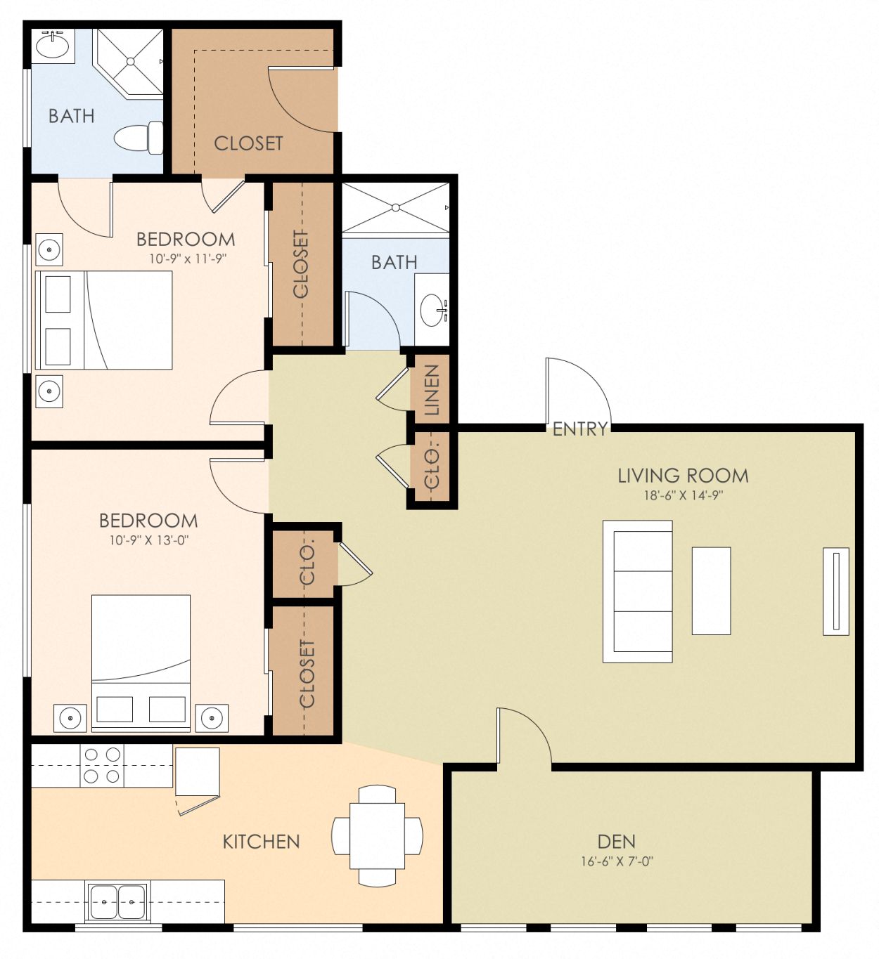 Two Bedroom Two Bath