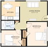 Two Bedroom One Bath