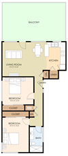 Two Bedroom One Bath