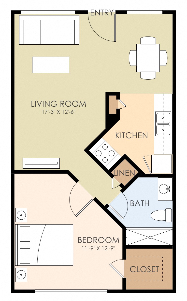 One Bedroom One Bath