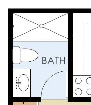 1 bedroom 1 bathroom floor plan 1 bedroom 1 bathroom floor plan 634 Sq.Ft. at Ambassador, San Mateo