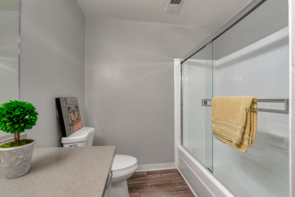 Oval Tub With Combo Shower at Balboa, Sunnyvale, CA