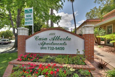 Property Sign at Casa Alberta Apartments, Sunnyvale