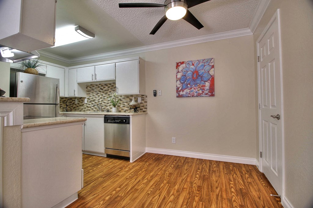 Kitchen View at Casa Alberta Apartments, Sunnyvale, California