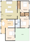 2 Bedroom + Bonus Room (House)