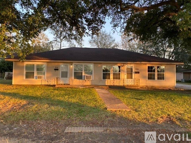 A house with a front yard and a tree in front of it.