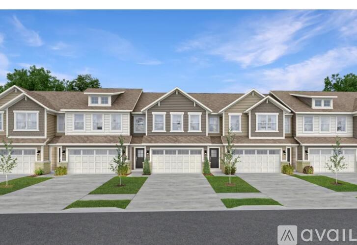 A row of houses with the word "available" on the bottom right.