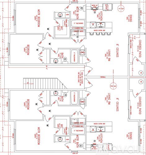 A floor plan of a house with labeled rooms and dimensions.