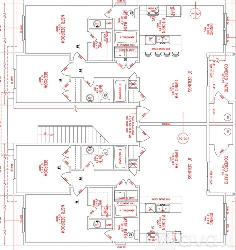 A floor plan of a house with labeled rooms and dimensions.