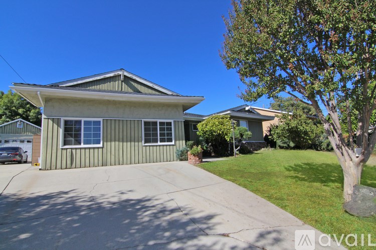 A house with a green exterior and a tree in front.