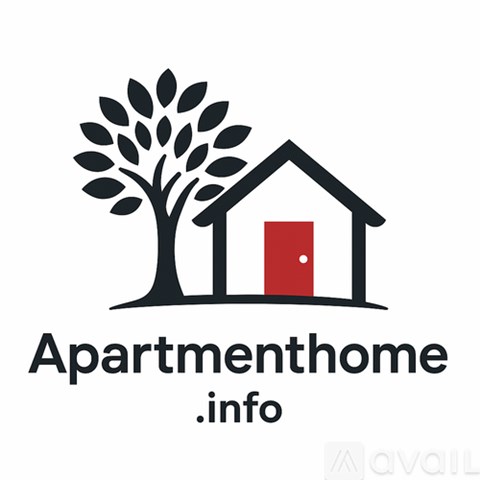 A logo for Apartment Home shows a house with a tree in front of it.