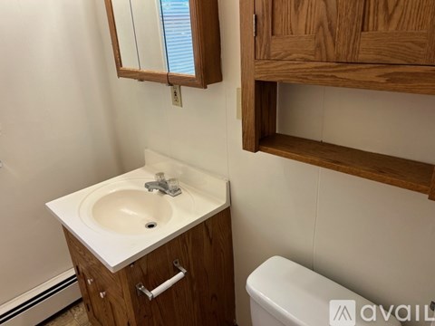 A bathroom with a sink and a toilet.