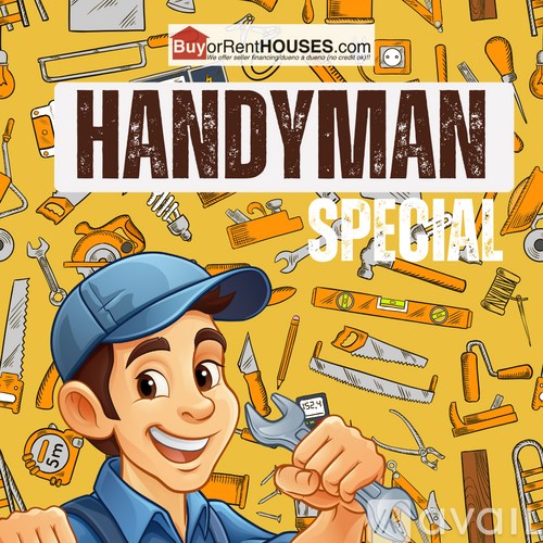 A cartoon image of a handyman holding a wrench.