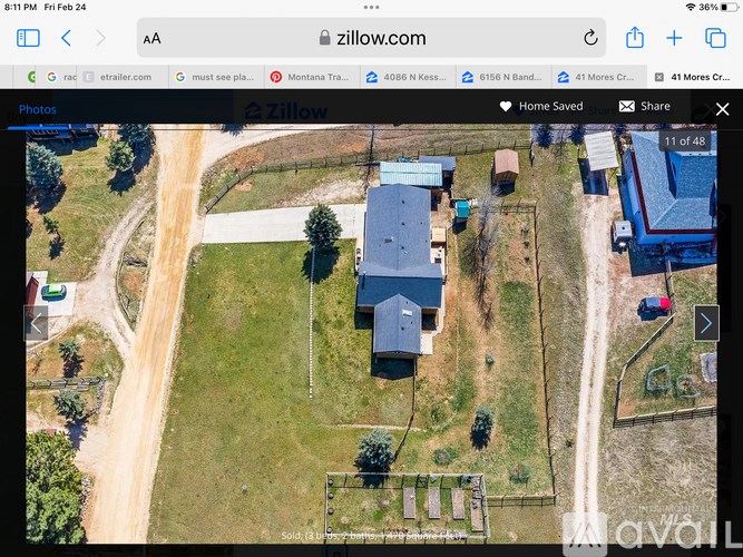 A Zillow page is open on a computer screen.