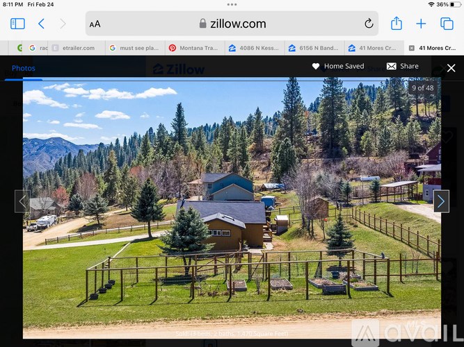 A webpage from zillow.com is open on a computer screen.