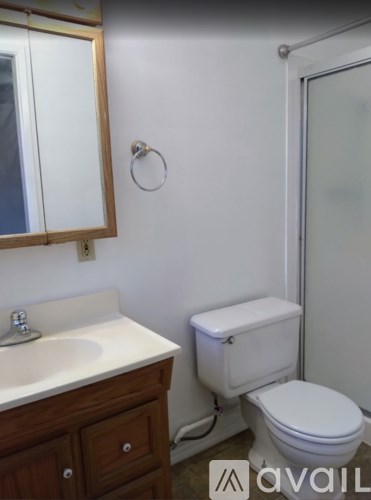 A white toilet is next to a sink in a bathroom.