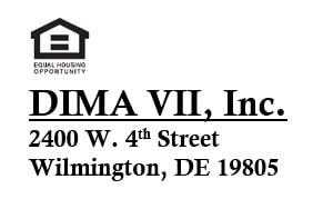 A logo for Equal Housing Opportunity is above the name DIMA VII, Inc. and its address.