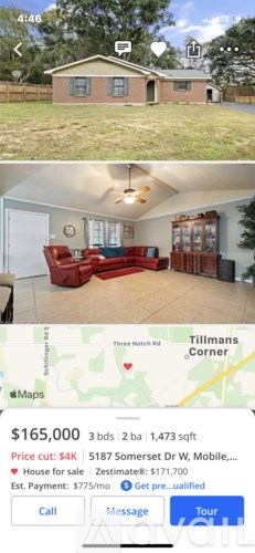 A house is for sale with a price cut and is located at 5187 Somerset Dr W.