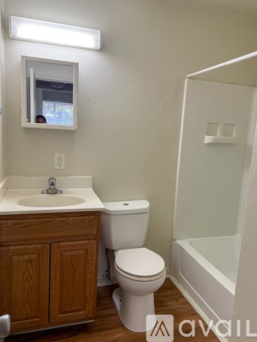 A white toilet sits next to a sink in a small bathroom.