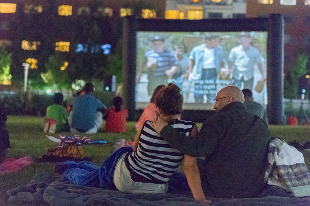 Couple Watching Movie at The Blairs, Silver Spring, MD, 20910